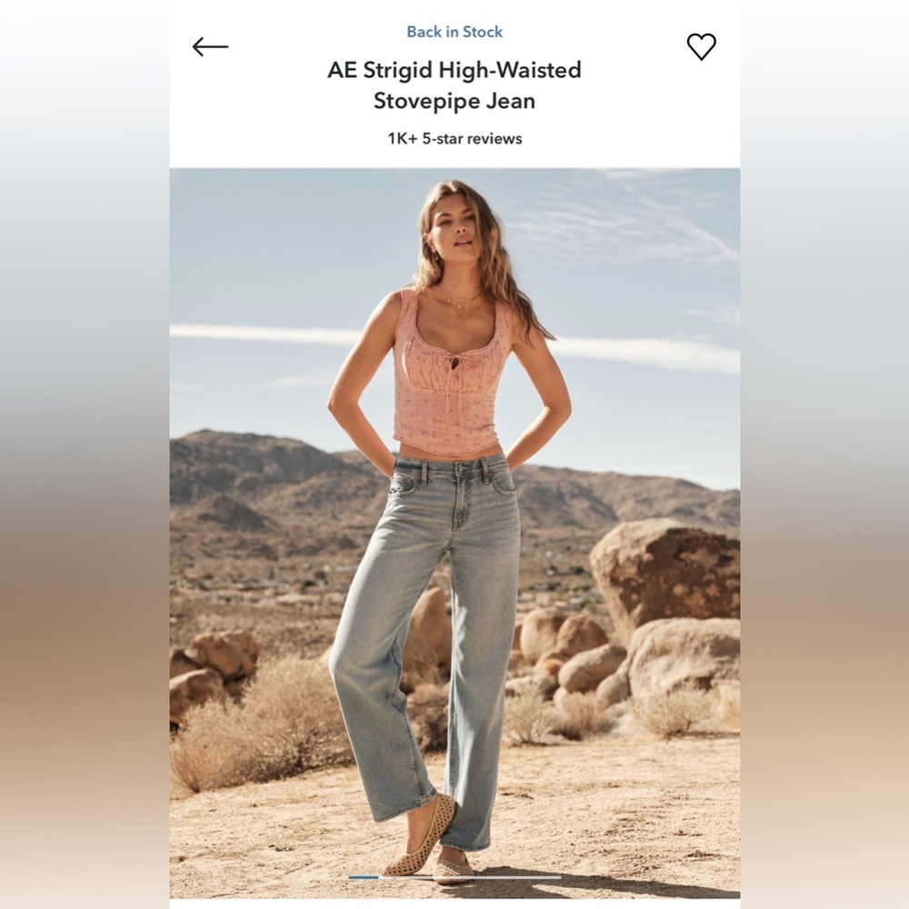 American Eagle Outfitters Light Wash Strigid High-Waisted Stovepipe Jean